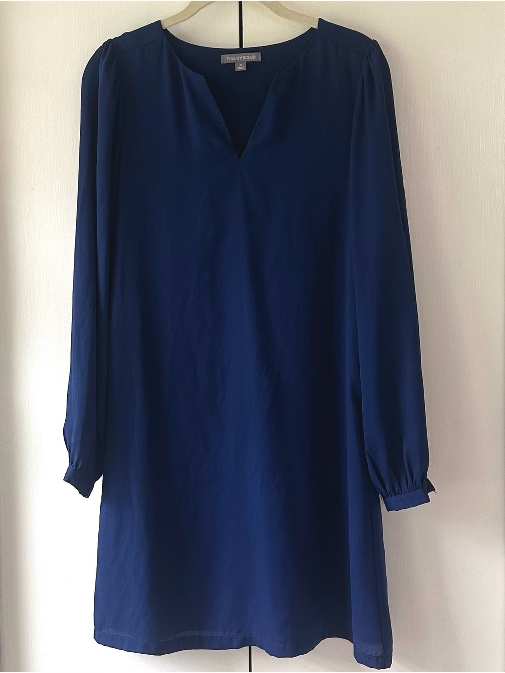 Tinley Road Navy Blue Long-Sleeve Shift Dress